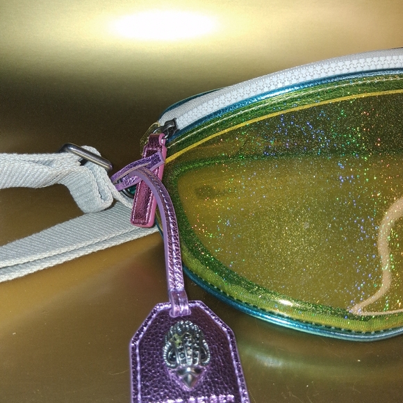 Kurt Geiger Transparent Glitter Fanny Pack Slung Bag - Picture 5 of 5